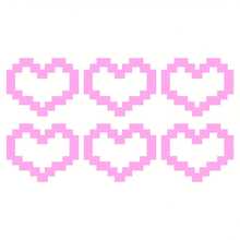 6 Stück Mosaik Pixel Herz Rückleuchten Aufkleber - Kreatives Retro Design für Rückleuchten/Scheinwerfer, Rosa Niedlich Universell Passend, Wasserdicht Sonnenschutz Auto Dekoration - A - Übersicht 8