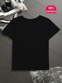 para niños, ideal para actividades al aire libre y deportes, top de estilo nuevo para primavera y verano, 100% tela, ropa para niños pequeños y grandes, opción de regalo para las vacaciones - Negro - Ver 2