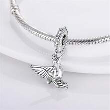 Vectoflux 1pc S925 Sterling Silver Elephant, Bird, Lion, Zebra Pendant, Suitable For Original Bracelet, Necklace, Keychain DIY Pendant Making, Women's Gift, Suitable For Birthday, Party, Holiday Gift - Silver - View 3