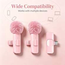 Wireless Clip-On Microphone, Mini Portable Clip Microphone With Automatic Noise Cancellation And 40mAh Rechargeable Battery, Plug And Play, Suitable For Live Streaming, Video Recording, Interview, Vlog - View 5