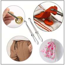1/3/5pcs Rope Threading Clips, Drawstring Threading Tool, Easy Pull Drawstring Threader Self-Locking Tweezers, Quick Insert DIY Rope Threading Tool For Pants, Shoes, Hoodies - Opening - View 7