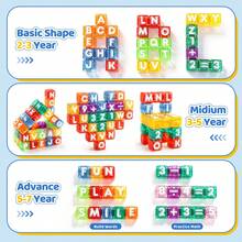 40pcs Travel Magnetic Number & Letter Blocks, Magnetic Building Blocks, DIY Stacking Toy, STEM Learning Construction Set With Storage Box, Number & English Theme, Portable Assembly Toy, Parent-Child Interaction, Random Color - Multicolor - View 3