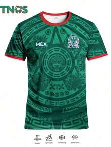 Mexico National Team Sports T-Shirt, Quick-Drying Polyester - Green - View 1