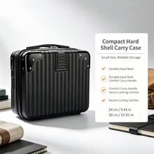 12-Inch Mini Makeup Case - Portable Hard-Shell Makeup Bag/Jewellery Organiser, A Travel Must-Have, Perfect For Girls, Cute Little Box, Versatile And Simple. A Gift For Her - Beauty Storage Case.-Black - Black - View 5