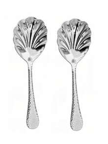 1pc/2pcs High Quality Multi-Functional Stainless Steel Hammered Shell Spoon, Portable Home Hotel Buffet Serving Spoon, Food Serving Spoon, Long Handle Large Public Spoon, Soup Spoon, Service Spoon, Creative Gift Suitable For Kitchen, Restaurant, Camping And Picnic Use - View 10