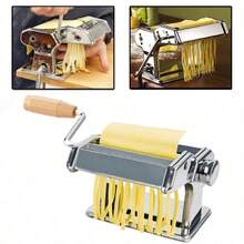 Taylor & Brown 5 In 1 Heavy Duty Stainless Steel Professional Fresh Pasta Lasagne Spaghetti Tagliatelle Maker Machine, Manual Operation, 9 Thickness Settings, Removable Handle, Compact Design - Silver - View 4