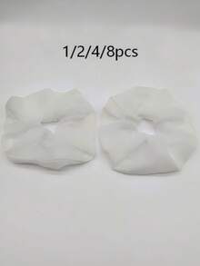 1 pieza Scrunchie grande de malla para el cabello (1/2/4/8 piezas) Escuela - Beis - Ver 7