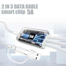 60W 快充 3 埠 USB-C 壁式充電器 PD+QC 可同時為 2 台裝置充電 + 磁吸無線手錶充電器，相容 iPhone 16/15/14、Galaxy Watch - 白色 - 查看 5