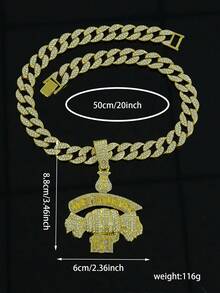 Iced Out GET MONEY 1ST Dollar Money Bag Pendant Cuban Chain Men Hip Hop Bling Rhinestone Rap Necklace Gold Silver Street Jewelry - pendant necklace - View 10