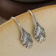 Classic And Simple Copper Hoop Earrings With A Street Vibe, Perfect For Daily Wear And Party Accessories - Antique Silver - View 6