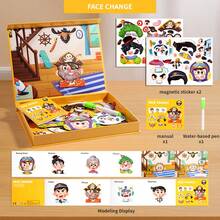 1 Set Multi-Theme Folding Face-Changing Puzzle Book, 5 Themes Infant Toddler Picture Recognition Logic Thinking Educational Toy - Multicolor - View 11