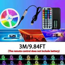 3-100Ft LED Strip Lights With 44-Key Remote, USB Interface, DIY Lighting, Color Changing And Dimmable For Bedroom Becor, TV, Kitchen, Party And Holiday Decoration - RGB - View 16
