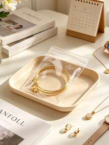 100/30/10pcs PVC Transparent Sealed Jewelry Bags, Jewelry Storage Bags, Small Transparent Jewelry Bags, For Storing Souvenirs. - Multicolor - View 6