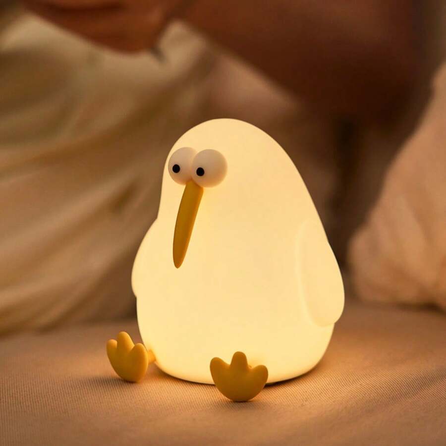 GLOOPRO Cute Bird Night Light, Touch Dimming, Children's Room Bedside Lamp, Desk Lamp, Three Levels Of Brightness, USB Rechargeable, Bird Decoration Gift