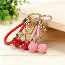 Cute Cherry Keychain, Car Key Organizer Pendant, Luxury Car Accessory Gift - A - View 7