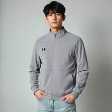 UNDER ARMOUR Men's Casual Versatile Fashion Sports Training Jacket - Grey - View 4