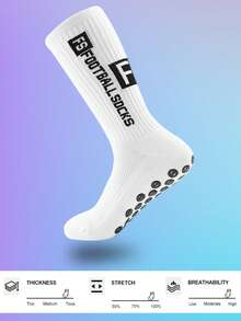 10 Pairs Men's Football Socks, Anti-Slip Grip Pads, Suitable For Football, Basketball And Other Sports, Socks With Anti-Slip Pads. - Multicolor - View 2