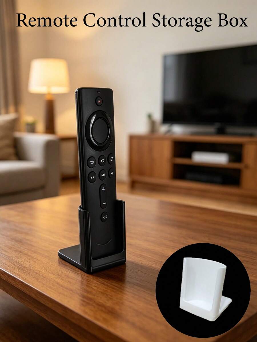 Remote Control Storage Box, Universal Remote Control Holder, Durable Plastic Material, Fashionable Desktop Storage Box, Ergonomic Design, Can Store Remote Controls, Space-Saving, Suitable For Home, Office, TV Cabinet And Other Places, Remote Control Storage Box, Minimalist Design, Practical Storage, Multi-Compartment Design, Ideal Choice For Remote Work - Multicolor - View 1