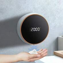 Dispensador de jabón automático inteligente W1, máquina de lavado de manos con sensor inteligente, dispensador de jabón en gel, montado en la pared, recargable por USB - Ver 2