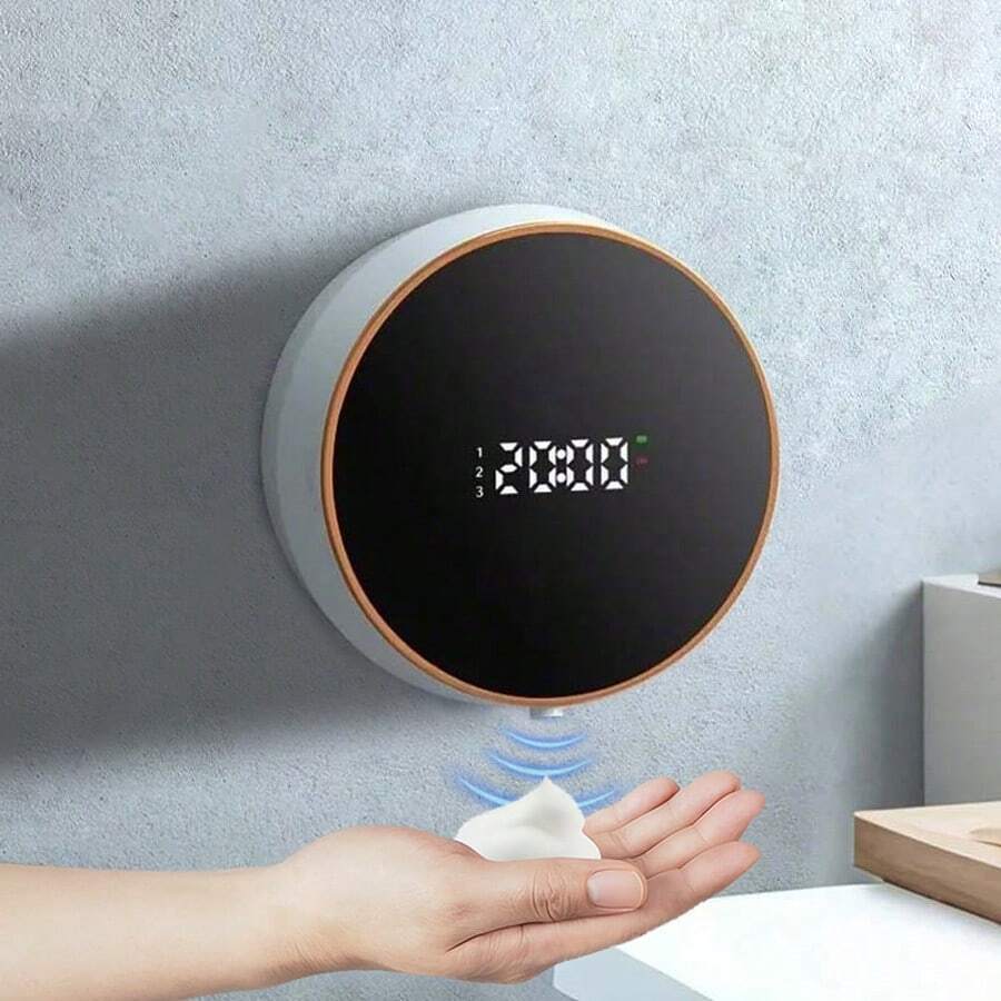 Dispensador de jabón automático inteligente W1, máquina de lavado de manos con sensor inteligente, dispensador de jabón en gel, montado en la pared, recargable por USB
