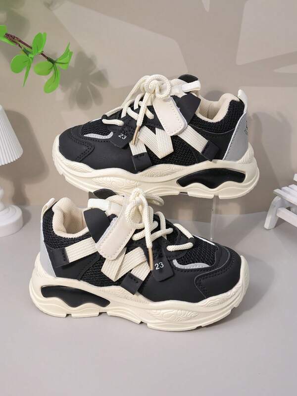 Sepatu Sneakers Anak Unisex Berbahan Jala yang Bernapas dan Tebal, Sepatu Jalan Bayi Bersol Lembut untuk Musim Semi/Panas, Sepatu Olahraga Anak Ringan