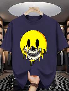 Summer Men'S Fashion Pattern Short-Sleeved T-Shirt Letter Pattern Printing - 黑色 - 查看 11