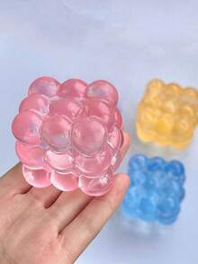 1 pieza Juguete de apretar de bloque de recuperación lenta elástico con 9 nódulos para alivio de la ansiedad, regalo de viaje, estilo y embalaje aleatorios - Multicolor - Ver 1
