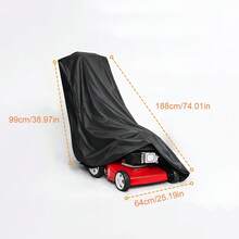 Push Lawn Mower Cover, Waterproof Lawnmower Covers For Outdoor, Heavy Duty 600D Polyester Oxford Push Mower Cover With PA Coating & Double Drawstring - Multicolor - View 2