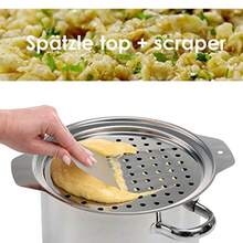 Linlin Stationery Store Stainless Steel Spaetzle Maker Lid With Scraper Traditional German Egg Noodle Maker Pan Pot Spaghetti Strainer - View 2