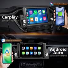 1DIN Touchscreen Car Stereo With Wireless CarPlay, 5.5-Inch IPS Display, Android Auto, FM Radio, Bluetooth, USB, MirrorLink, And Camera - A - View 3