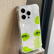[24h Shipping From DE/FR/ES]Artistic Human Face Design Phone Case With Card Holder, Compatible With  16/16 Pro/16 Pro Max, Holds Cards And Photos, Fits  15/14/13/12/11, Transparent Four-Corner Reinforced Anti-Drop Full-Body Protective Casethe Perfect Present - A - View 10