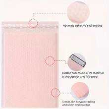 10 buah Kantong Gelembung Co-Ekstrusi Warna Pink Nude, Kantong Penyimpanan, Kemasan Cepat Perekat Diri, Kantong Pengiriman, Tahan Air untuk Transportasi Logistik, Perhiasan, Kosmetik, Buku, Pakaian, Alat Bantu Pengiriman Cepat - 11 x 15 cm / 4,33 x 5,91 inci - View 5