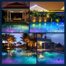 2pcs RGB Floating Solar Pool Lights With Remote Control, 9 Colors And 3 Modes, Timer And Memory, Floating Light - RGB - View 12