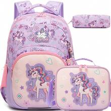 Mochilas lindas para niñas, mochila para portátil con bolso cruzado y estuche para lápices, conjuntos para primaria y secundaria, vuelta al colegio - Mochila escolar infantil - Ver 14