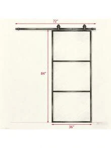 Sliding Door With Hardware Kit - as Pic - View 5