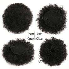 Super Fluffy Hair Tie 4-8 Inch Afro Fluffy Drawstring Ponytail For Girls Children Small Size Synthetic Hair Bun Curly Hair Scrunchie Bun - Black - View 8