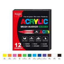 Guangna Classic 200/168/120/100/72/48/36/24 Colors Acrylic Paint Markers, Smooth Acrylic Ink, Rich Colors, Comprehensive Color Classification, Layerable, Strong Coverage, Felt Tip, Suitable For Canvas, Rock Painting And More - Multicolor - View 23