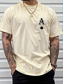 Men'S  Pattern Poker A Print Regular Fit T-Shirt - 白色 - 查看 7