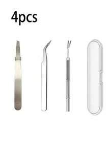1/3/4pcs Stainless Steel Flea Removal Tool And Grooming Kit; A Flea-Removal Comb Designed For Catching Fleas And General Grooming. Convenient And Practical, It Is Ideal For Daily Home Grooming And The Top Choice For Pet Hygiene. - Multicolor - View 10