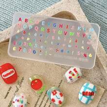 Transparent 3D Cute Slice Photo Frame Apple Cream Nail Art Mold, Heart Butterfly Star Cloud Mini Button Pony Number Letter Cute Mold, Suitable For Mobile And Handmade Embossing, DIY Nail Art Demolding Tool, Nail Art Tool, Wearable Nail Art Tool - Clear - View 4