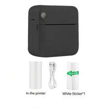 PRINHSJI Mini Printer, Portable Thermal Sticker Printer, Includes 1 Roll Of Printing Paper, Suitable For Photos, Images, Diaries, Notes, DIY, Compatible With IOS And Android - Multicolor - View 17