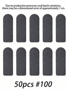 20pcs/Pack #180 Grit Small Foot File Replacement Sandpaper - Black - View 13