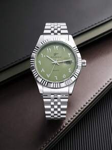 RICECGO Men's Watch With Dial, Fashionable Daily Wear, Stylish Wristwatch, Perfect Gift For Him, Durable And Precise Design - Silver - View 16