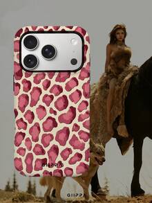 GIIPPA 1pc Pink Leopard Print Design, Phone 17 Pro Max Phone Case, Compatible With Phone 16 Pro Max, 15 Pro Max, 14 Pro Max, Korean-Style High-End Fashionable And Fun Phone Case, Compatible With 11/12/13/14/15/16 Pro Max Plus, Elegant Design Suitable For Men And Women, Perfect Gift For Girlfriend On Christmas, Valentine's Day, Easter, Wedding Season And Birthday! - Multicolor - View 6