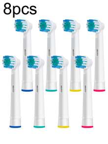 16 piezas/Set Cabezales de cepillo de repuesto, Adecuados para cepillos de dientes eléctricos, Blanco - Blanco - Ver 14