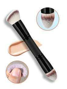 2/4 Peças Conjunto de Pincéis de Maquiagem Profissionais de Duas Pontas, Pincel de Contorno, Pincel de Blush, Pincel de Pó, Pincel de Sombra, Pincel de Corretivo, Pincel de Iluminador, Pincel de Esfumar. Cerdas de Fibra Macia, Portátil para Uso em Viagens, Presente Perfeito para Mulheres e Meninas. Conjunto de Pincéis de Maquiagem, Kit de Ferramentas de Pincéis de Maquiagem, Conjunto Completo de Ferramentas de Maquiagem, Conjunto de Presente de Pincéis de Maquiagem - Preto - Visão 6
