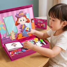 1 Set Multi-Theme Folding Face-Changing Puzzle Book, 5 Themes Infant Toddler Picture Recognition Logic Thinking Educational Toy - Multicolor - View 3