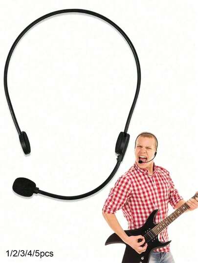 1/2/3/4/5 Adet Rock Yıldızı Stili Kulaklık Mikrofonu, Cosplay Sahte Mikrofon Rock Yıldızı Şarkıcı Kulaklık Mikrofonu Aksesuarı, Cadılar Bayramı Partisi, Anneler Günü, Düğün Sezonu, Mezuniyet Sezonu İçin Uygun, Aile ve Arkadaşlar İçin Hediye