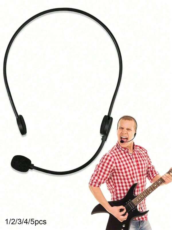 1/2/3/4/5 stuks Rock Star-stijl headset-microfoon, cosplay nep-microfoon Rock Star-zanger headset-microfoon rekwisiet, geschikt voor Halloweenfeest, Moederdag, huwelijksseizoen, afstudeerseizoen, cadeau voor familie en vrienden