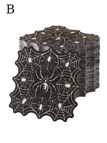 16pcs/8pcs Halloween Skeleton Napkins, Skeleton Coffin Shaped Disposable Napkins, Halloween Party Supplies, Gothic Party Table Decor, Party Gifts, Gothic Party Decoration - Multicolor - View 9